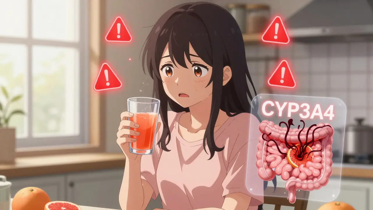 Grapefruit und Statine: Erhöhtes Risiko für Nebenwirkungen und Toxizität