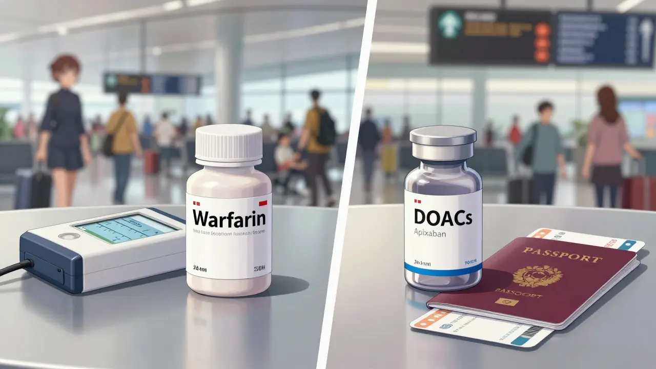 Vergleich von Blutverdünnern am Flughafen